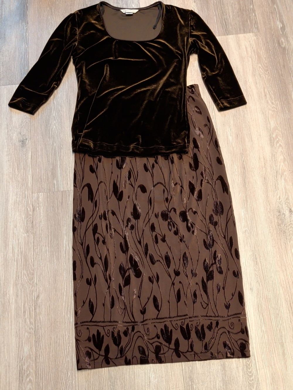 Whimsy Goth Velvet Matching Set 🌙 Vintage 90s Fairycore